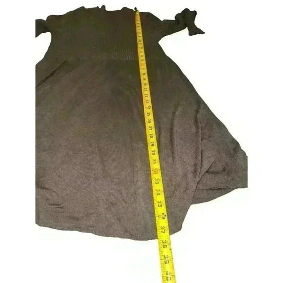 SUNDANCE $128 Nature’s Hue Olive Green Stretch Smocked Dress Size Petite Medium - Picture 6 of 8